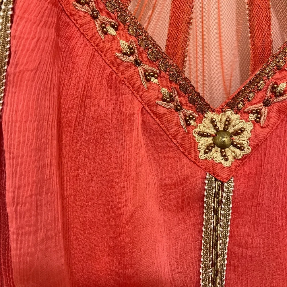 Free People One Enchanted Evening Open Back Beaded Dress S/P - Picture 5 of 13